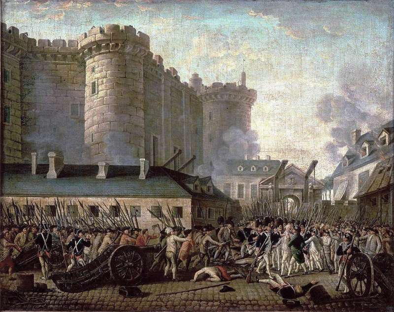 1789年7月法國巴黎動亂四起,民眾攻陷巴士底獄(Bastille),法國大革命爆發。(Wikipedia / Public Domain) 1789年7月法國巴黎動亂四起,民眾攻陷巴士底獄(Bastille),法國大革命爆發。(Wikipedia / Public Domain)