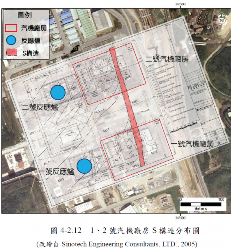 20181119-12號契機廠房S構造分布圖。(作者提供,改繪自Sinotech Engineering Consultants,LTD) 20181119-12號契機廠房S構造分布圖。(作者提供,改繪自Sinotech Engineering Consultants,LTD)