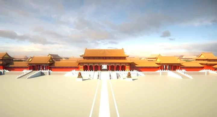 《當個創世神》的玩家耗費 3 年在遊戲裡搭建起故宮全貌。(圖/愛范兒提供) 《當個創世神》的玩家耗費 3 年在遊戲裡搭建起故宮全貌。(圖/愛范兒提供)