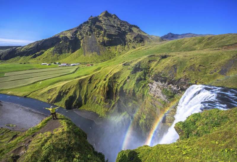 彩虹瀑布(Skógafoss)(圖/kkday) 彩虹瀑布(Skógafoss)(圖/kkday)