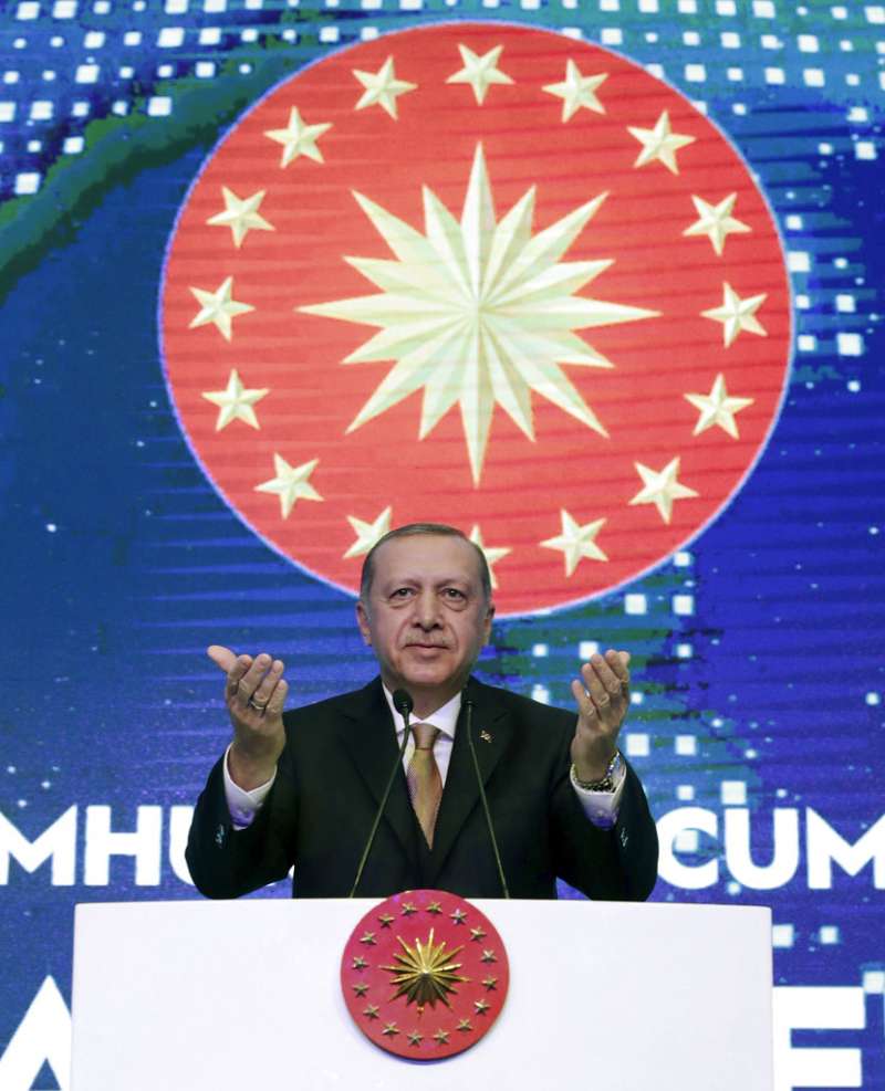 土耳其總統艾爾多安（Recep Tayyip Erdoğan）。（AP）