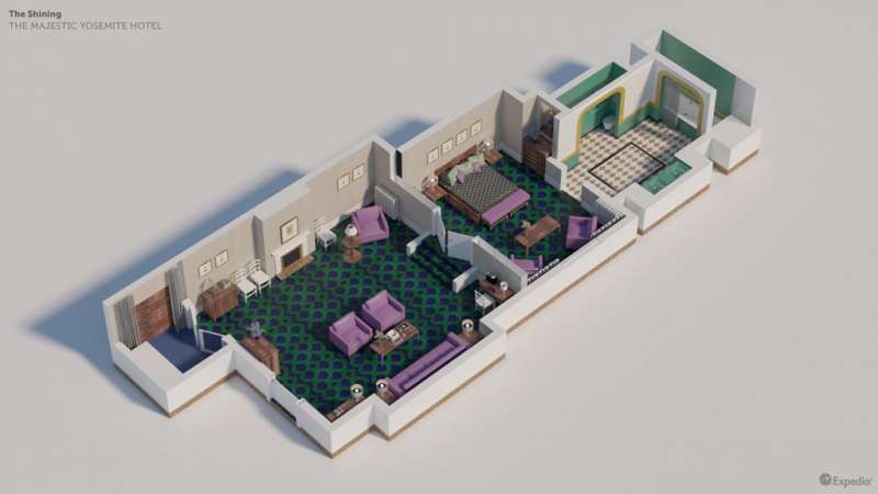 The Majestic Yosemite Hotel房間的透視圖。(圖/瘋設計) The Majestic Yosemite Hotel房間的透視圖。(圖/瘋設計)