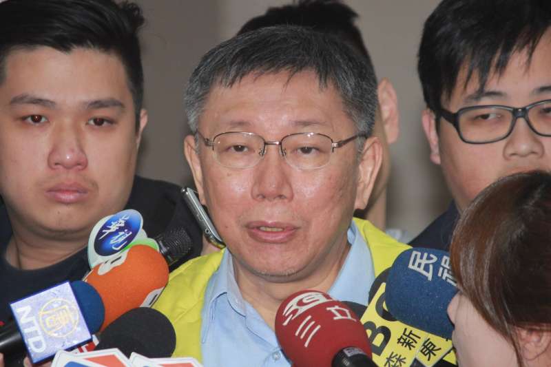20190122-台北市長柯文哲22日上午在市府內短暫接受聯訪。(方炳超攝) 20190122-台北市長柯文哲22日上午在市府內短暫接受聯訪。(方炳超攝)
