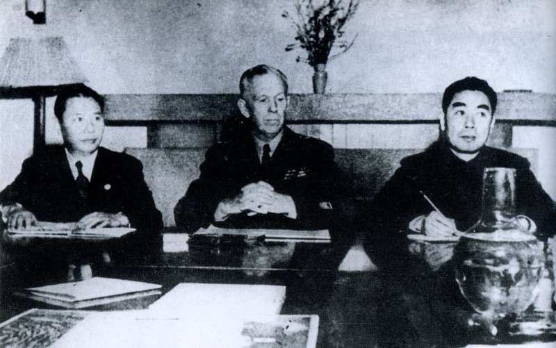 1945年12月,馬歇爾奉美國總統杜魯門之命出使中國,希望能調停國共內戰。(圖/維基百科) 1945年12月,馬歇爾奉美國總統杜魯門之命出使中國,希望能調停國共內戰。(圖/維基百科)