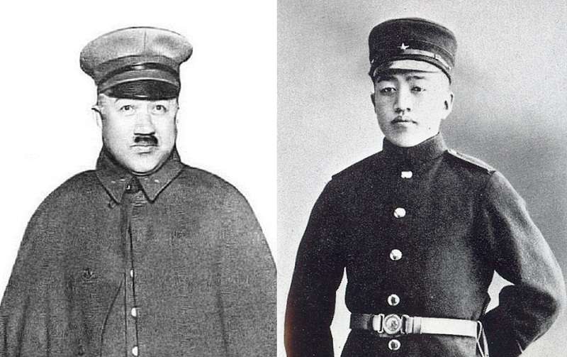 1930年代的土肥原(左 ),陸軍幼校時代的土肥原(1903∕右)。維基百科 1930年代的土肥原(左 ),陸軍幼校時代的土肥原(1903∕右)。維基百科