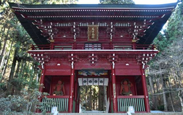 樓門安置的2座金剛力士哞形阿形像=攝於2月4日(圖/潮日本) 樓門安置的2座金剛力士哞形阿形像=攝於2月4日(圖/潮日本)
