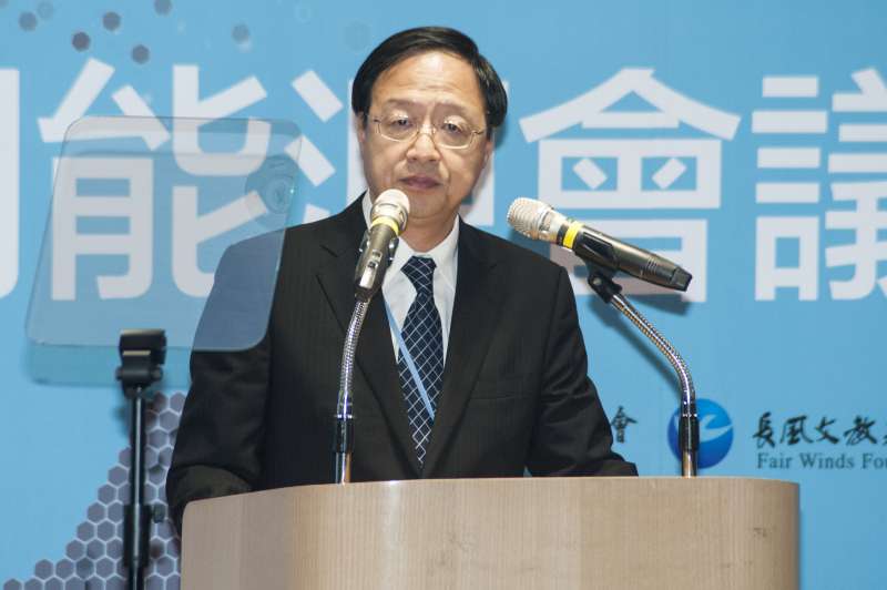 20190310-2019年民間能源會議，長風文教基金會董事長、前行政院長江宜樺致詞。（甘岱民攝）