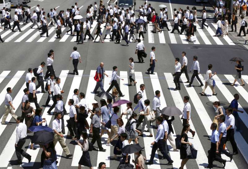 東京街頭。（美聯社）