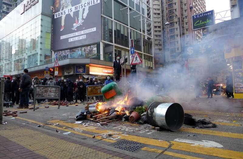 2016年農曆新年期間，香港爆發了旺角騷亂。（圖／維基百科）