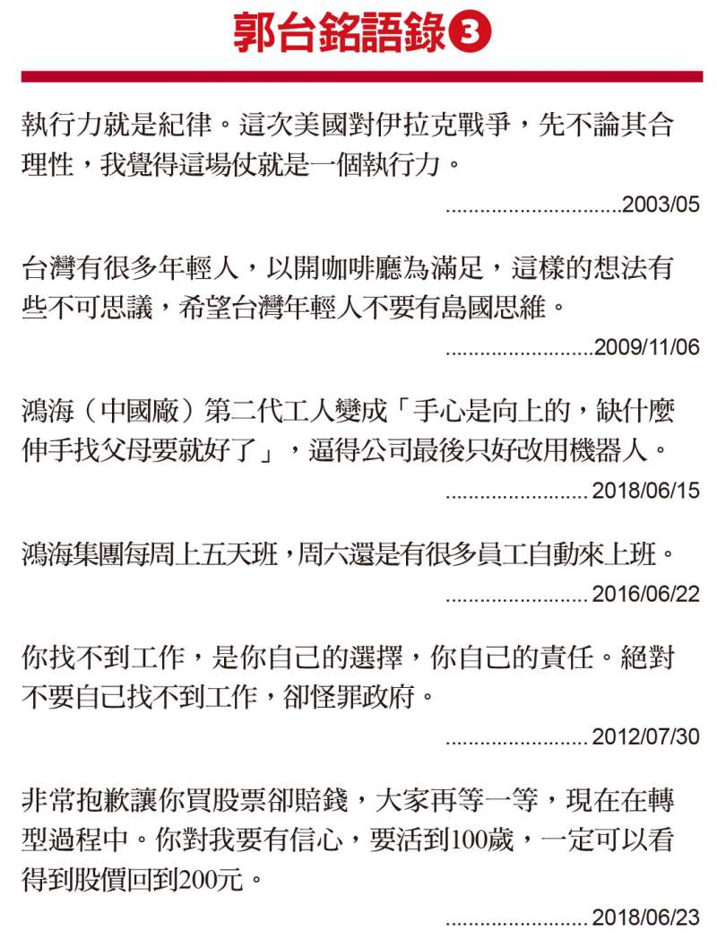 郭台銘語錄3 郭台銘語錄3