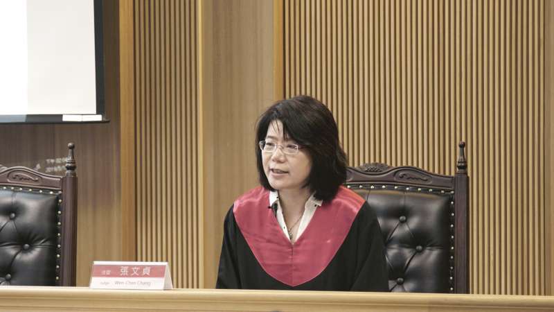 20190519-國立交通大學科技法律學院院長、國立台灣大學法律學院教授張文貞擔任本案的受命法官。(模擬亞洲人權法院提供) 20190519-國立交通大學科技法律學院院長、國立台灣大學法律學院教授張文貞擔任本案的受命法官。(模擬亞洲人權法院提供)