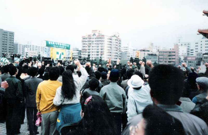 1990年3月18日，台灣學生參與野百合學運。（Bubbha@Wikipedia/CC BY-SA 3.0）