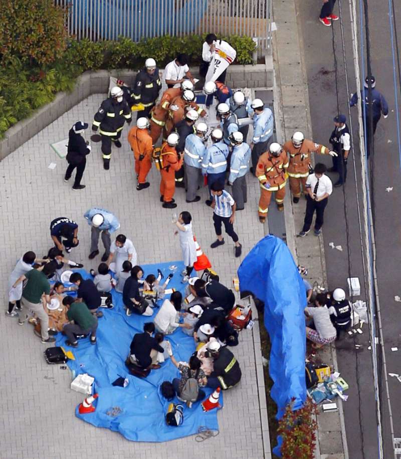 日本神奈川縣的川崎市28日上午驚傳無差別殺人事件。(美聯社) 日本神奈川縣的川崎市28日上午驚傳無差別殺人事件。(美聯社)