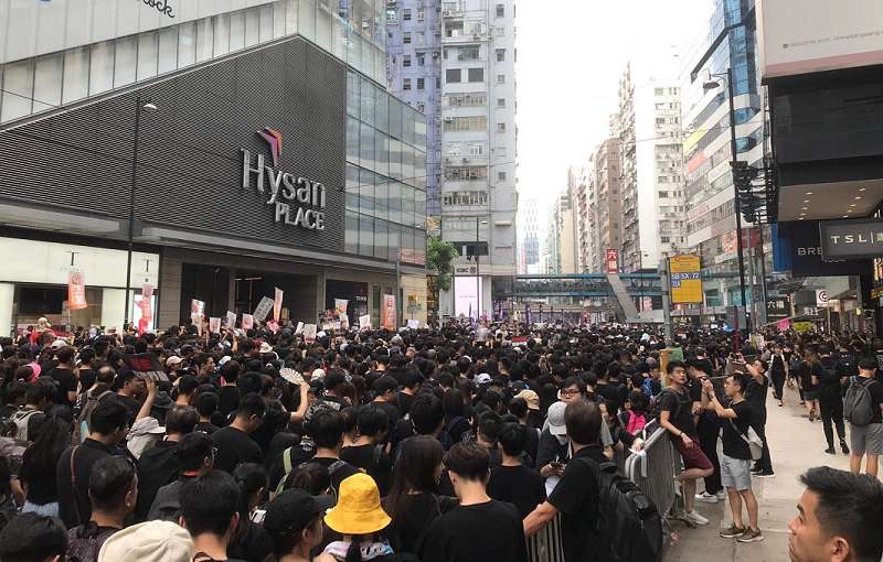 希慎廣場 20190616_香港16日下午「反送中」大遊行。(Ball提供) 希慎廣場 20190616_香港16日下午「反送中」大遊行。(Ball提供)