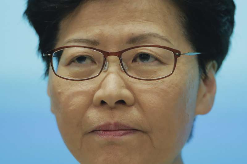 2019年6月18日,香港特首林鄭月娥再度舉行記者會道歉(AP) 2019年6月18日,香港特首林鄭月娥再度舉行記者會道歉(AP)
