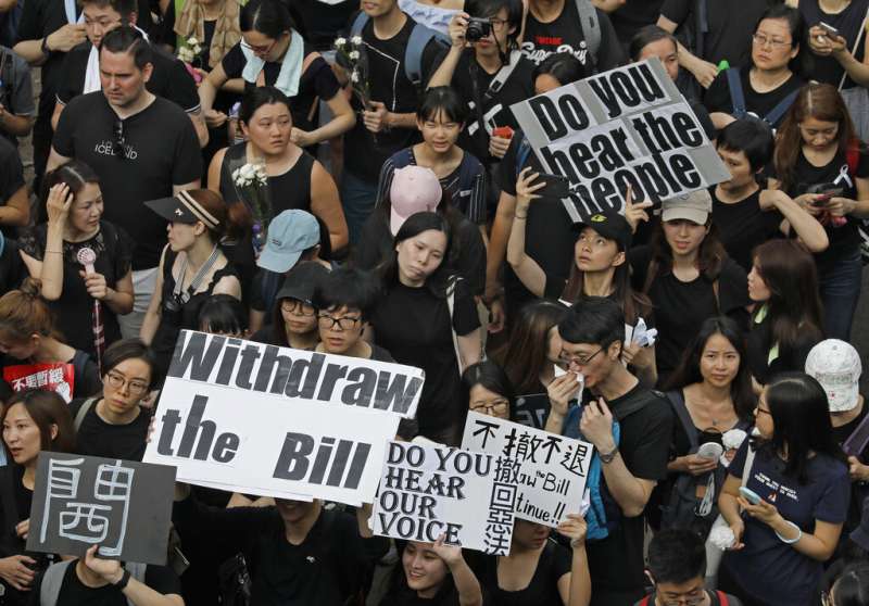 香港的反送中抗爭成功擋下《逃犯條例》修正。(美聯社) 香港的反送中抗爭成功擋下《逃犯條例》修正。(美聯社)