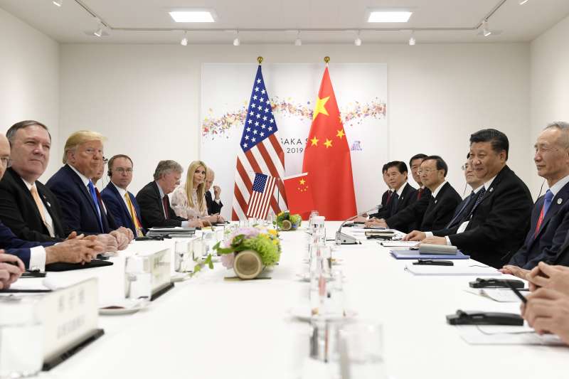 2019年6月29日,日本大阪二十國集團(G20)領導人峰會,大阪川習會,美國總統川普與中國國家主席習近平舉行雙邊會談(AP) 2019年6月29日,日本大阪二十國集團(G20)領導人峰會,大阪川習會,美國總統川普與中國國家主席習近平舉行雙邊會談(AP)