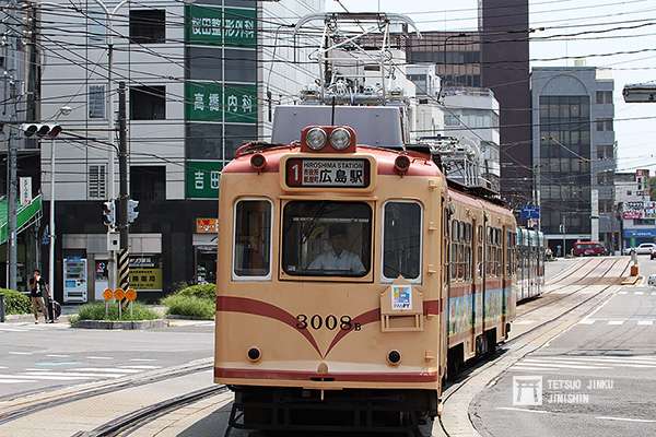 接收至西日本鐵道的廣電3000形，圖中的3008號車，在今年4月退役。（圖／作者提供）