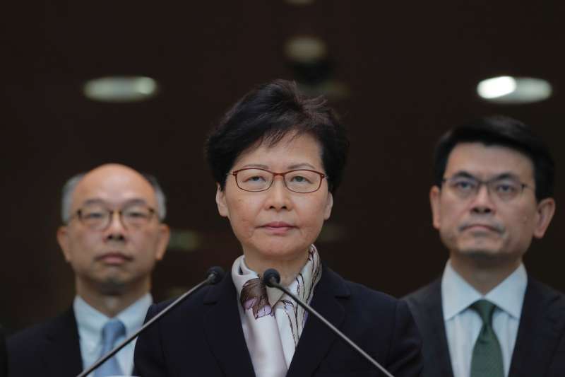 2019年8月5日香港三罷,特首林鄭月娥舉行記者會(AP) 2019年8月5日香港三罷,特首林鄭月娥舉行記者會(AP)