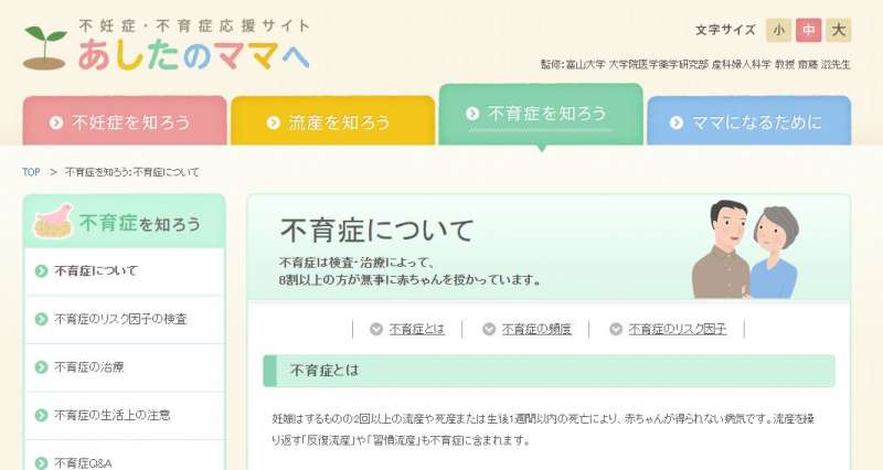 日本有不少女性因不育症煩惱，網路上也有相關人士特別介紹不孕症和不育症的差別。（翻攝網站）