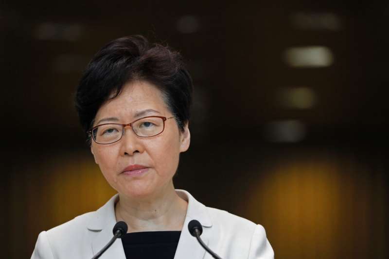 香港特首林鄭月娥。(美聯社) 香港特首林鄭月娥。(美聯社)