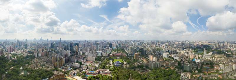 這是廣州城市老中軸線越秀山人民公園全景照片。(新華社) 這是廣州城市老中軸線越秀山人民公園全景照片。(新華社)