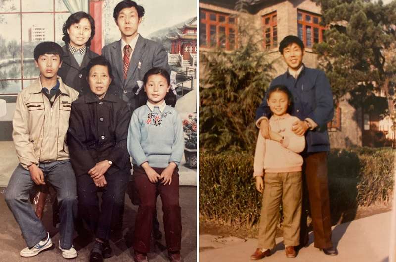 兩岸尹家通上信後,鎮江寄來的全家福(左)。右為乃強大哥和煒煒的合照。(作者提供) 兩岸尹家通上信後,鎮江寄來的全家福(左)。右為乃強大哥和煒煒的合照。(作者提供)