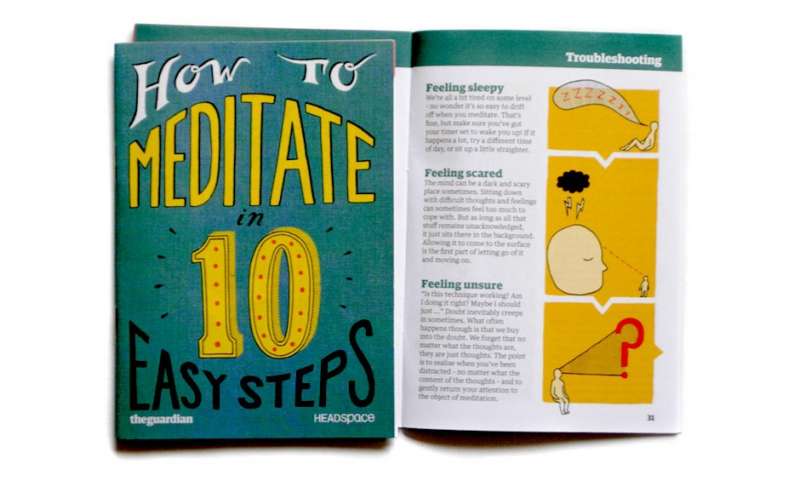 Headspace 為英國衛報設計的小冊子(圖/Cristina Guitian) Headspace 為英國衛報設計的小冊子(圖/Cristina Guitian)