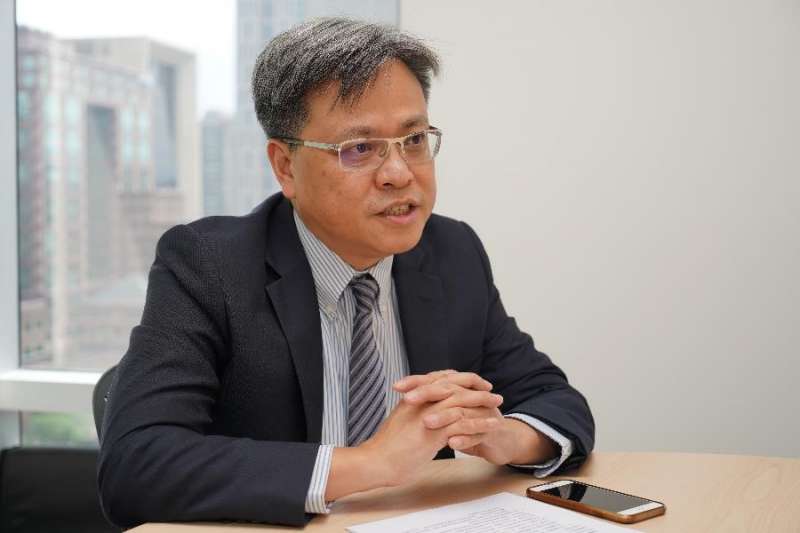 吉立亞醫藥總經理彭國書對於能成為同志遊行的官方贊助之一相當高興。(圖/風傳媒攝) 吉立亞醫藥總經理彭國書對於能成為同志遊行的官方贊助之一相當高興。(圖/風傳媒攝)