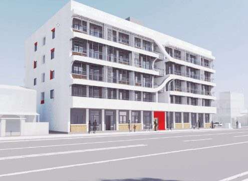 前金區舊警察宿舍整建中,明(109)年5月完工。(圖/都發局提供) 前金區舊警察宿舍整建中,明(109)年5月完工。(圖/都發局提供)