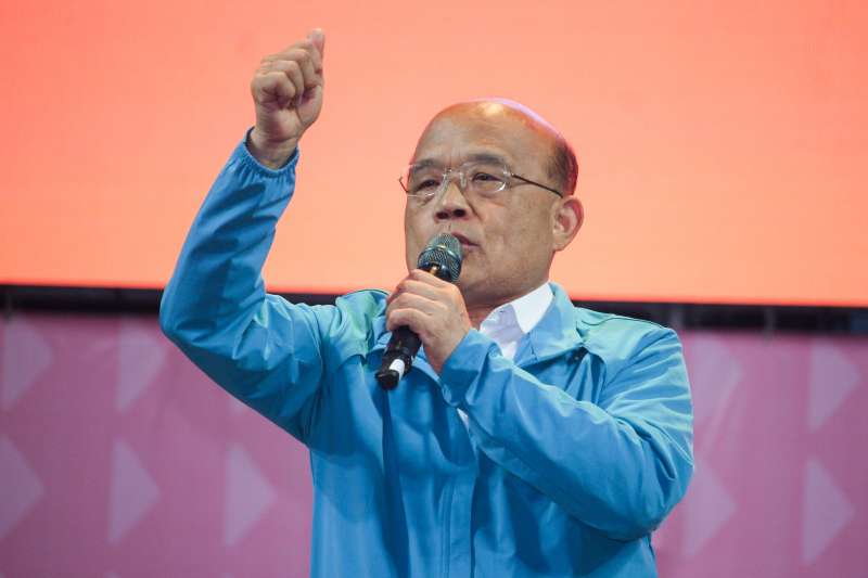 20191117-民進黨正副總統候選人蔡英文、賴清德全國競選總部成立,行政院長蘇貞昌致詞。(蔡親傑攝) 20191117-民進黨正副總統候選人蔡英文、賴清德全國競選總部成立,行政院長蘇貞昌致詞。(蔡親傑攝)