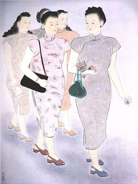 陳進作品〈婦女圖〉,1945年。(圖/方格子) 陳進作品〈婦女圖〉,1945年。(圖/方格子)