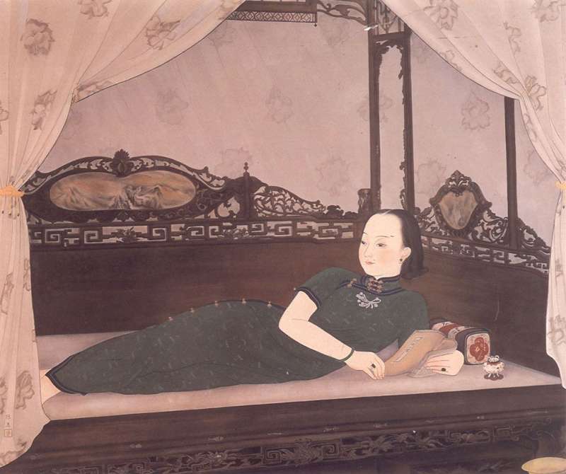 陳進作品〈悠閒〉(1935年)(圖/方格子) 陳進作品〈悠閒〉(1935年)(圖/方格子)