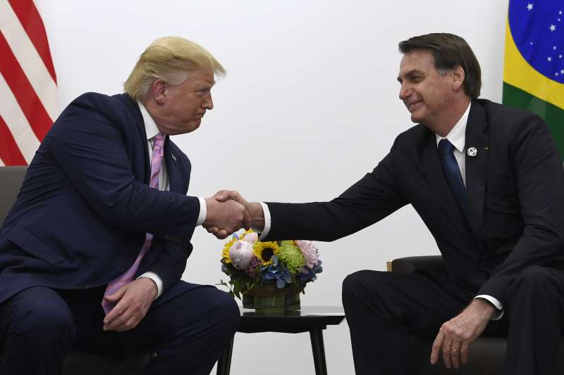 美國總統川普與巴西總統博索納羅(AP) 美國總統川普與巴西總統博索納羅(AP)