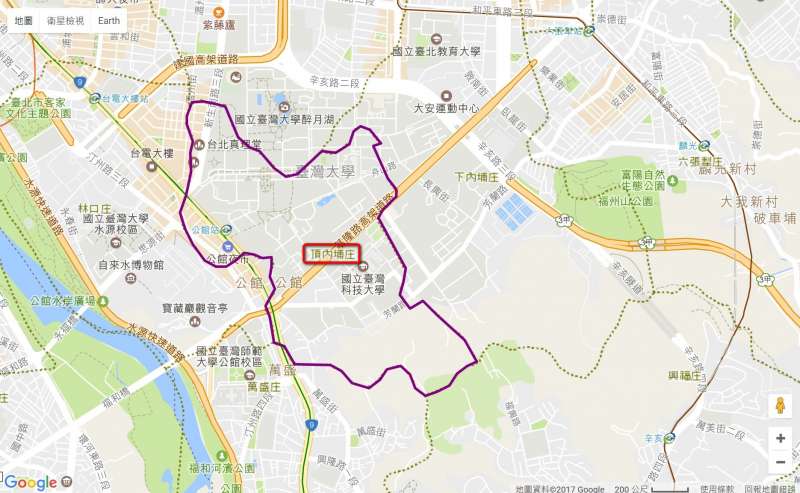 圖10:「1901年日治行政區圖」今昔相互疊合結果 圖10:「1901年日治行政區圖」今昔相互疊合結果