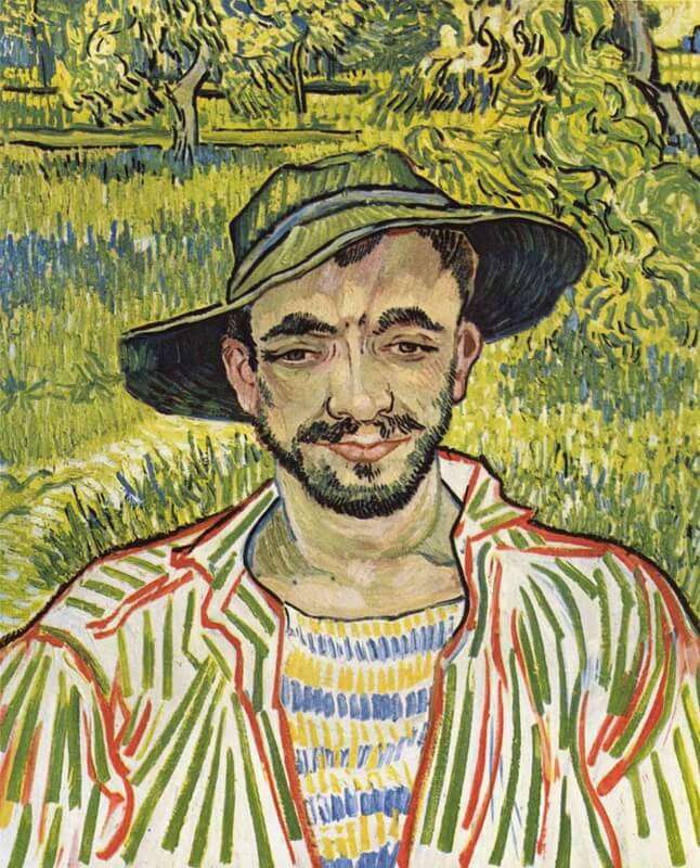 梵谷《Portrait of a Gardener》(1889)。(圖/維基百科) 梵谷《Portrait of a Gardener》(1889)。(圖/維基百科)