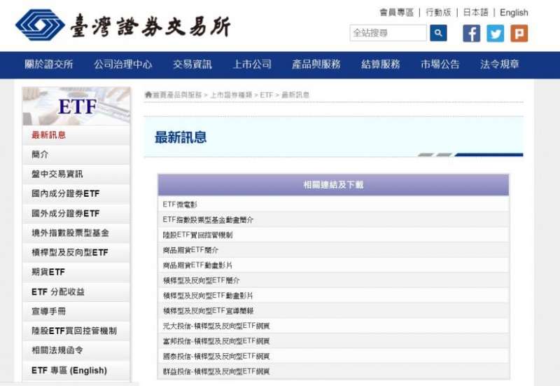 證交所有 ETF專區。圖／YOTTA