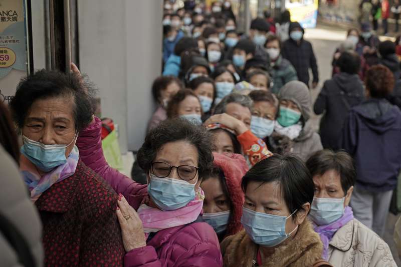 2020年中國武漢肺炎疫情風暴,香港如臨大敵(AP) 2020年中國武漢肺炎疫情風暴,香港如臨大敵(AP)