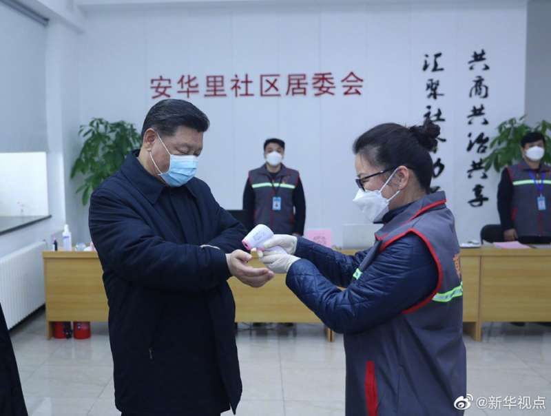 2020年2月10日,中共總書記習近平巡視北京防疫工作(取自微博) 2020年2月10日,中共總書記習近平巡視北京防疫工作(取自微博)