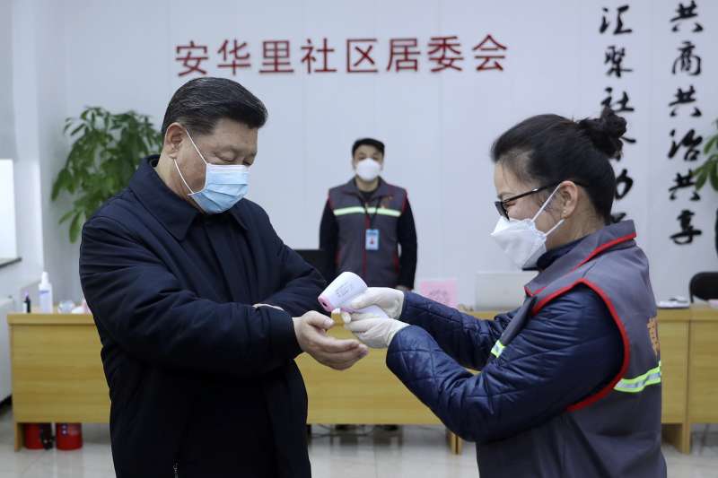 2020年2月10日,中共總書記習近平巡視北京防疫工作(AP) 2020年2月10日,中共總書記習近平巡視北京防疫工作(AP)