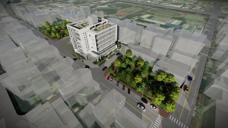 竹縣首座「綜合社會福利館」,基地地點位於竹北市衛生所後方空地。(圖/新竹縣政府提供) 竹縣首座「綜合社會福利館」,基地地點位於竹北市衛生所後方空地。(圖/新竹縣政府提供)