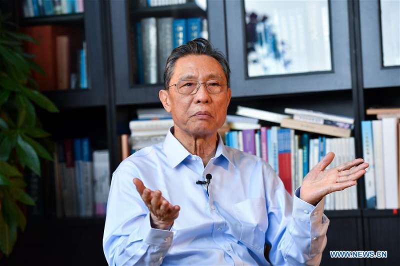 中國國家衛健委高級別專家組組長、中國工程院院士鍾南山。(新華社) 中國國家衛健委高級別專家組組長、中國工程院院士鍾南山。(新華社)