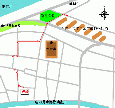 犯人的逃跑路線。（圖／翻攝自愛知縣警察官網）