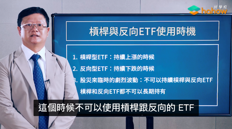 李柏鋒提醒槓桿、反向型ETF投資風險（圖片來源：《ETF 投資全球：帶你量身打造專屬資產配置》）