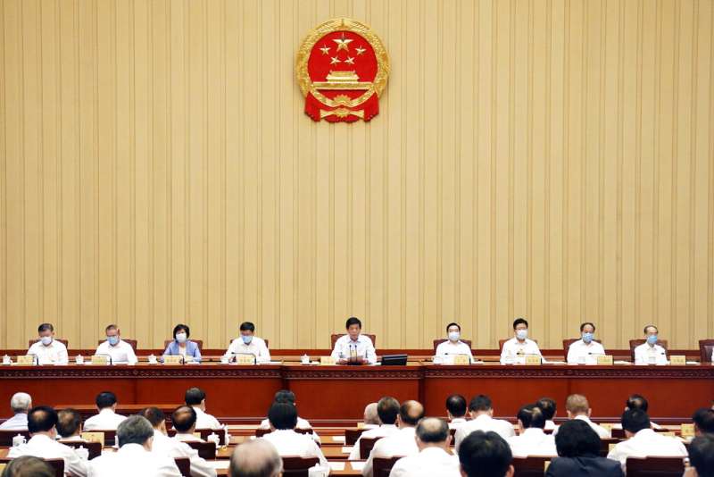 中國人大常委會6月30日全票通過「港版國安法」。(美聯社) 中國人大常委會6月30日全票通過「港版國安法」。(美聯社)