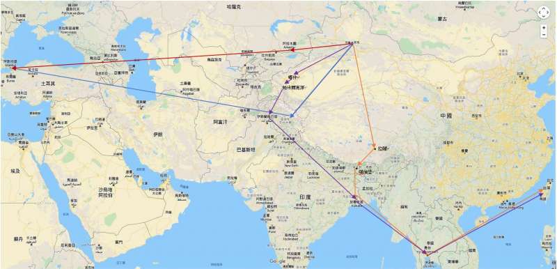 新疆大逃亡路線圖。(作者提供) 新疆大逃亡路線圖。(作者提供)