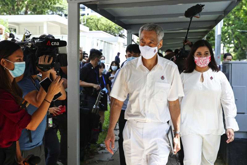 新加坡大選:執政的人民行動黨領導人、總理李顯龍(AP) 新加坡大選:執政的人民行動黨領導人、總理李顯龍(AP)