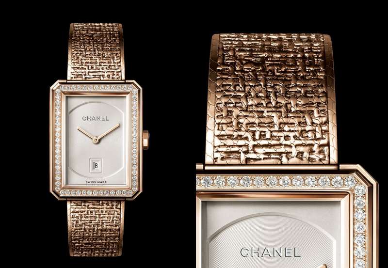 4Chanel的Boy・Friend Tweed Beige米色金腕錶。(圖片提供/ Chanel) 4Chanel的Boy・Friend Tweed Beige米色金腕錶。(圖片提供/ Chanel)