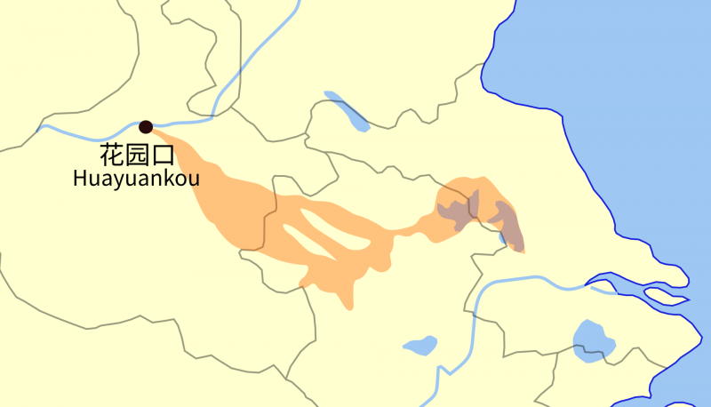 花園口決堤範圍(圖/維基百科) 花園口決堤範圍(圖/維基百科)