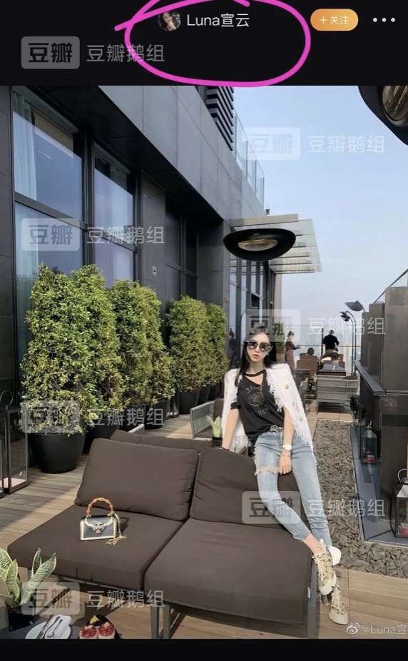 眼尖網友搜出多張與luna在社群平台上發文相似的照片。(圖/截自微博) 眼尖網友搜出多張與luna在社群平台上發文相似的照片。(圖/截自微博)
